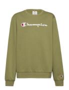 Crewneck Sweatshirt Tops Sweatshirts & Hoodies Sweatshirts Green Champion