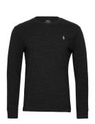 Custom Slim Fit T-Shirt Tops T-Langærmet Skjorte Black Polo Ralph Lauren