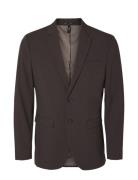 Slhslim-Liam Blz Flex Noos Suits & Blazers Blazers Single Breasted Blazers Brown Selected Homme