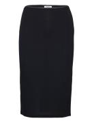 Jersey Skirt Knælang Nederdel Black Filippa K