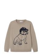 Nkmlebull Ls Knit Tops Sweatshirts & Hoodies Sweatshirts Beige Name It