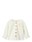 Nbfkaida Ls Loose Shirt Lil Tops Knitwear Cardigans White Lil'Atelier