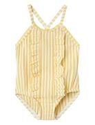 Nbffarrow Swimsuit Lil Badedragt Badetøj Yellow Lil'Atelier