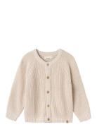 Nmnemlen Lin Ls Knit Card Lil Noos Tops Knitwear Cardigans Cream Lil'Atelier