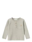 Nmmthoro Ls Reg Top Lil Tops T-shirts Long-sleeved T-Skjorte Beige Lil'Atelier