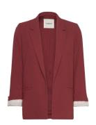 Slshirley Fold-Up Blazer Blazers Single Breasted Blazers Burgundy Soaked In Luxury