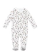 Polo Bear Cotton Footed Coverall Langærmet Body White Ralph Lauren Baby