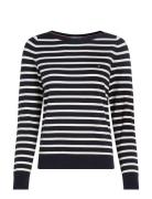 Co Jersey Stitch Ls Boat-Nk Swt Tops Knitwear Jumpers Navy Tommy Hilfiger