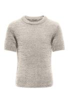 Kogpiumo S/S O-Neck Top Knt Tops T-Kortærmet Skjorte Grey Kids Only