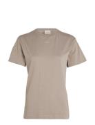 Nano Logo Regular T-Shirt Tops T-shirts & Tops Short-sleeved Beige Calvin Klein