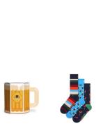 3-Pack Wurst And Beer Socks Gift Set Underwear Socks Regular Socks Navy Happy Socks