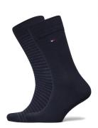 Th Men Small Stripe Sock 2P Underwear Socks Regular Socks Blue Tommy Hilfiger