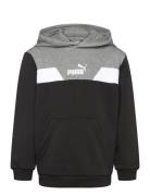 Puma Power Colorblock Hoodie Fl B Tops Sweatshirts & Hoodies Hoodies Black PUMA