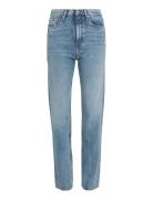 High Rise Straight Bottoms Jeans Straight-regular Blue Calvin Klein Jeans