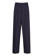 Wool-Blend Wide-Leg Pant Bottoms Trousers Wide Leg Navy Polo Ralph Lauren