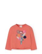 Knit T-Shirt For Baby Girl -Bci Tops T-shirts Long-sleeved T-Skjorte Coral Boboli