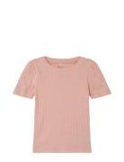 Nmfhenny Ss Slim Top Tops T-Kortærmet Skjorte Pink Name It