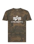 Basic T-Shirt Camo Designers T-Kortærmet Skjorte Khaki Green Alpha Industries