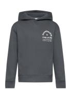 Printed Cotton Sweatshirt Tops Sweatshirts & Hoodies Hoodies Grey Mango