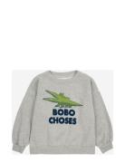 Talking Crocodile Sweatshirt Tops Sweatshirts & Hoodies Sweatshirts Grey Bobo Choses