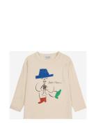 Magic Flute Player T-Shirt Tops T-shirts Long-sleeved T-Skjorte Cream Bobo Choses