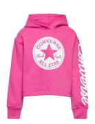 Converse Signature Cropped Hoodie Tops Sweatshirts & Hoodies Hoodies Pink Converse