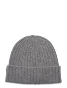 Knitted Cashmere Beanie Accessories Headwear Beanies Grey Oscar Jacobson