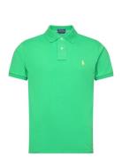 Slim Fit Mesh Polo Shirt Designers Knitwear Short Sleeve Knitted Polos Green Polo Ralph Lauren