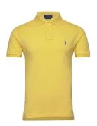 Slim Fit Mesh Polo Shirt Designers Knitwear Short Sleeve Knitted Polos Yellow Polo Ralph Lauren