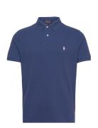 Custom Slim Fit Mesh Polo Shirt Designers Knitwear Short Sleeve Knitted Polos Blue Polo Ralph Lauren