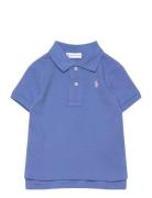 Basic Mesh-Ss Kc-Tp-Knt Tops T-shirts Polo Shirts Short-sleeved Polo Shirts Blue Ralph Lauren Baby