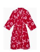 Unikko 2 Bathrobe Home Textiles Bathroom Textiles Robes Red Marimekko Home