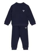 Hmlsanto Crewsuit Sport Sweatsuits Blue Hummel