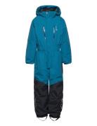 Penguin Snowsuit Kids Teal Sport Coveralls Snow-ski Coveralls & Sets Blue ISBJÖRN Of Sweden