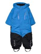 Penguin Snowsuit Kids Teal Sport Coveralls Snow-ski Coveralls & Sets Multi/patterned ISBJÖRN Of Sweden