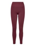 Hmltif Seamless High Waist Tights Sport Running-training Tights Seamless Tights Burgundy Hummel