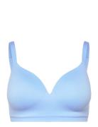 Bra Flora Seamless Lingerie Bras & Tops Soft Bras Non Wired Bras Blue Lindex