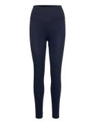 Ribbed Seamless Tights Sport Running-training Tights Seamless Tights Blue Famme