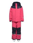 Skare Kids Set Sport Coveralls Snow-ski Coveralls & Sets Pink Didriksons