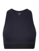 Racer Back Seamless Top Tops Crop Tops Sleeveless Crop Tops Navy Filippa K