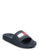 Tommy Jeans Flag Pool Slide Shoes Summer Shoes Sandals Pool Sliders Navy Tommy Hilfiger