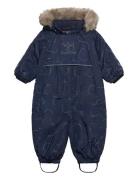 Hmlmoon Tex Snowsuit Sport Coveralls Snow-ski Coveralls & Sets Navy Hummel