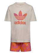 Short Tee Set Sport Sets With Short-sleeved T-shirt Beige Adidas Originals