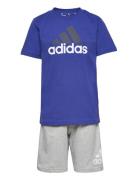 Lk Bl Co T Set Sport Sets With Short-sleeved T-shirt Blue Adidas Performance