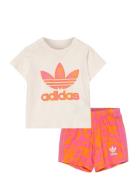 Short Tee Set Sport Sets With Short-sleeved T-shirt Beige Adidas Originals