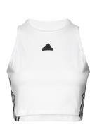 W Fi 3S Tank Sport Crop Tops Sleeveless Crop Tops White Adidas Sportswear