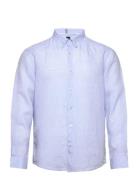 S-Liam-S-Bd-C1-242 Tops Shirts Linen Shirts Blue BOSS