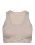 Studio Rib Crop Sport Crop Tops Sleeveless Crop Tops Beige Reebok Performance