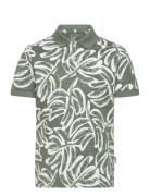 Jorlafayette Aop Ss Polo Jnr Tops T-shirts Polo Shirts Short-sleeved Polo Shirts Green Jack & J S