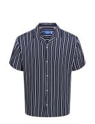 Jorluke Aruba Resort Shirt Ss Jnr Tops Shirts Short-sleeved Shirts Navy Jack & J S